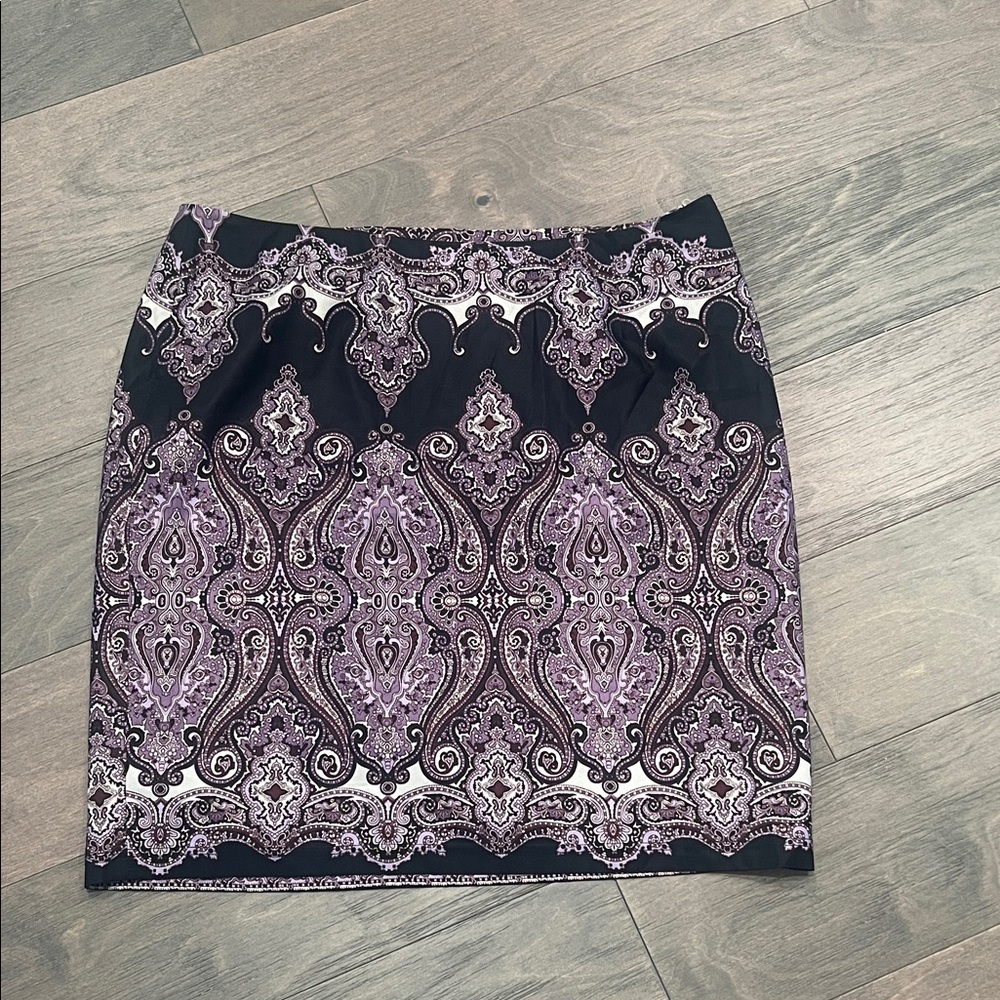 Black and Purple Patterned Skirt from INC